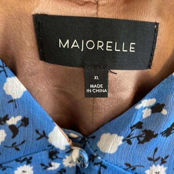 Majorelle Revolve Quincy Midi Dress Women’s Size XL Ruffle Floral‎ Blue Ditsy - Picture 9 of 11